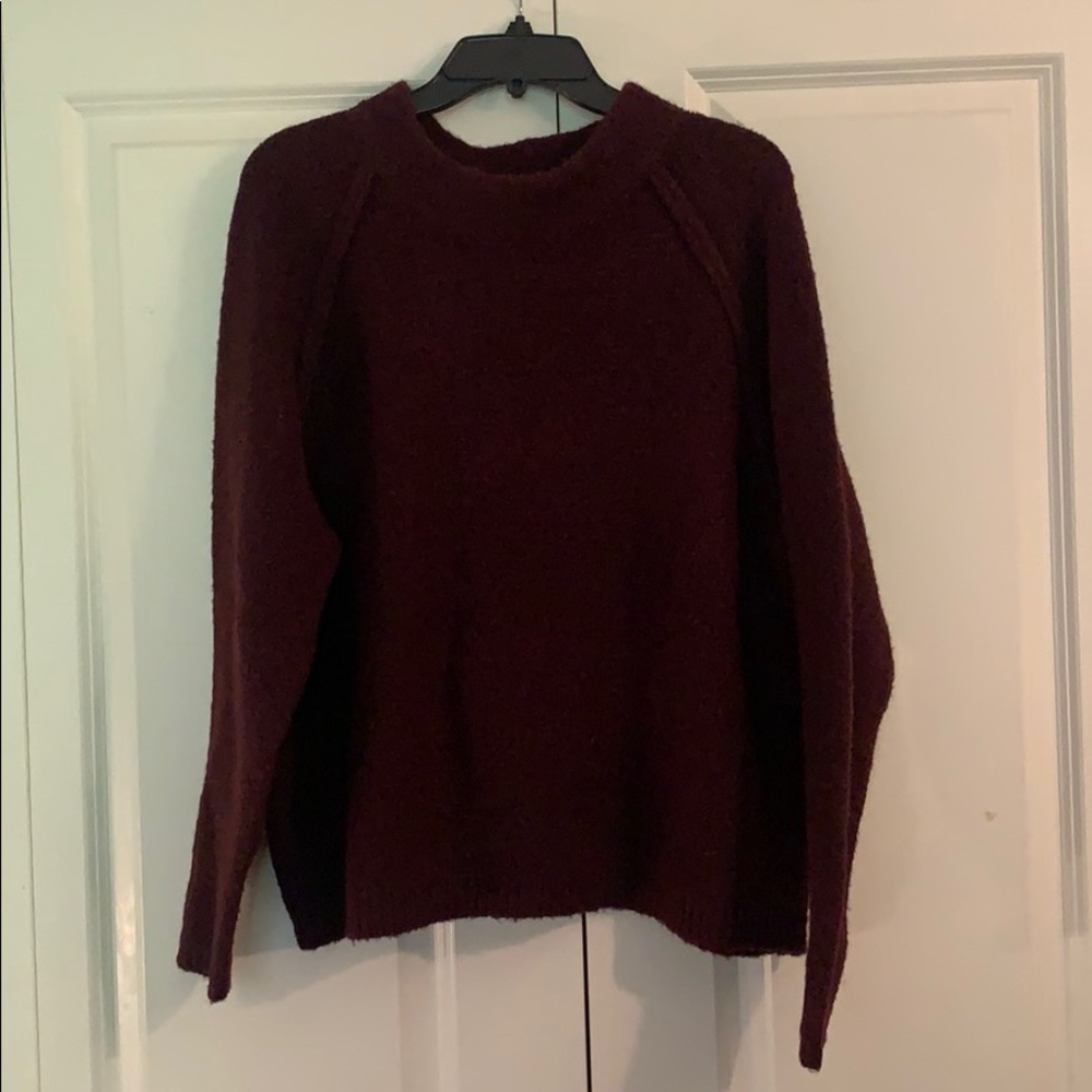 Soft Deep Red Willow & Clay Sweater